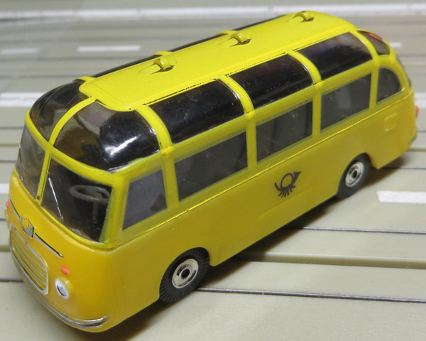 für H0 Slotcar Racing Modellbahn --  Setra Post Bus mit T-Jetmotor / Einzelstück