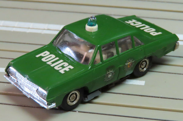 Faller Opel Diplomat Polizei mit Blinklicht, 60er Jahre Spielzeug, Maßstab 1:64  H0(DEZ439)
