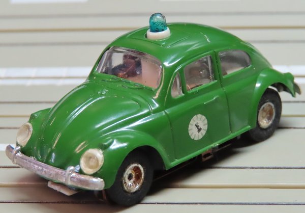 Faller AMS --  VW Käfer Polizei mit Blinklicht, 60er Jahre Spielzeug (DEZ636)