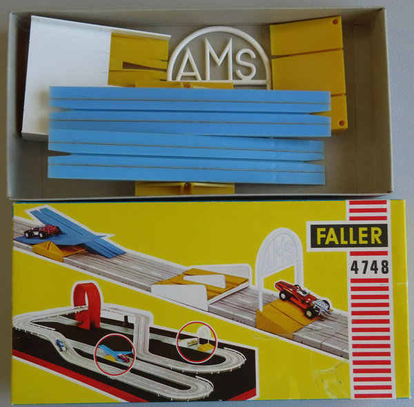 Faller AMS 4748 -- Wippe und Sprungschanze in OVP, 60er Jahre Spielzeug (RPS585)
