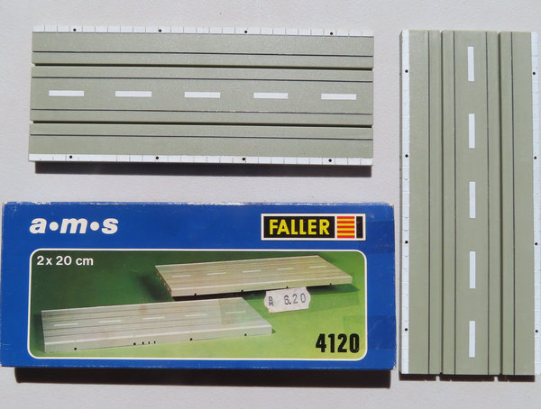 Faller AMS 4120 ~~ 2 x Gerade 20 cm in OVP, 60er Jahre Spielzeug #DEZ2288