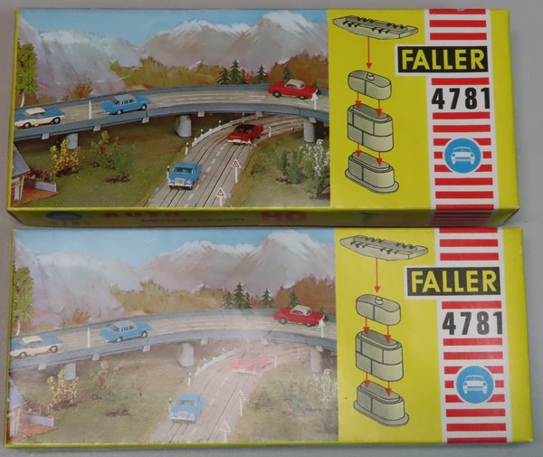2 x Faller AMS 4781 -- Fahrbahnstützen in ungeöffneten Kartons (DEZ613)