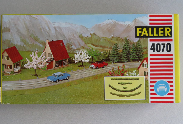 Faller AMS 4070 -- Fahrbahnböschung-Set in OVP, 60er Jahre Spielzeug (DEZ1086)