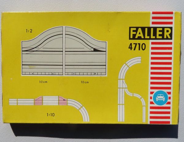Faller AMS 4710 -- Abzweigung 2-spurig/1-spurig in OVP, 60er Jahre Spielzeug ☺ (DEZ1090)