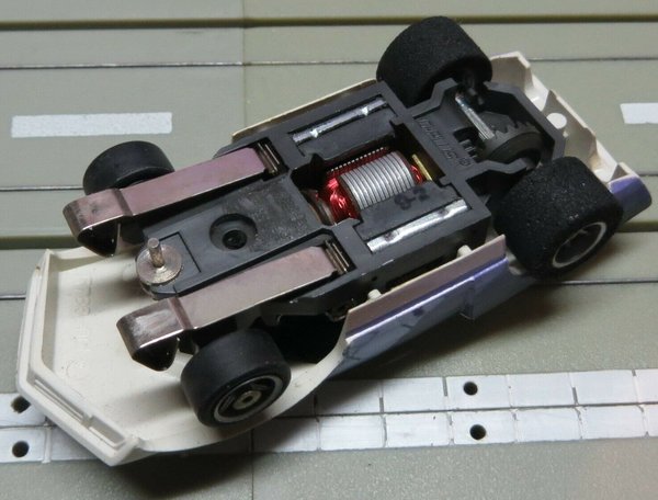 für H0 Slotcar Racing Modellbahn -- Lazer mit G-Plus Chassis, 70er Jahre Spielzeug (EBS20)