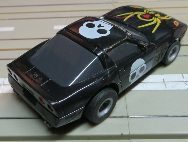 für H0 Slotcar Racing Modellbahn -- Corvette *Ghost Racer* mit Tomy Chassis (EBS22)