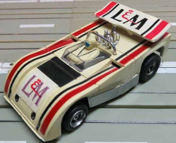 für H0 Slotcar Racing Modellbahn -- seltener Lola T 260 mit AFX Motor, 70er Jahre Spielzeug (EBS29)