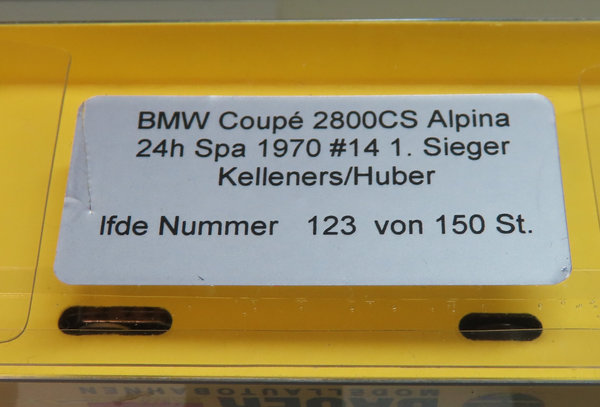 Für Slotcar Racing Modellbahn -- Bauer BMW 2800 CS Alpina, kompatibel mit Faller AMS Stadtbahn #123