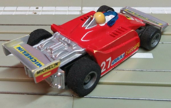für H0 Slotcar Racing Modellbahn -- Formel 1 Ferrari mit Tyco Motor (RPS355)