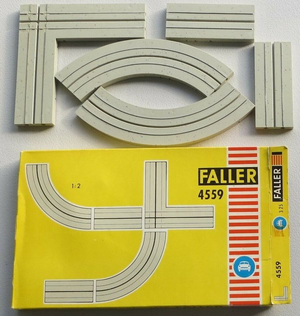 Faller AMS 4559 - einspuriges Kreuzungsset in OVP, 60er Jahre Spielzeug (BNL737)