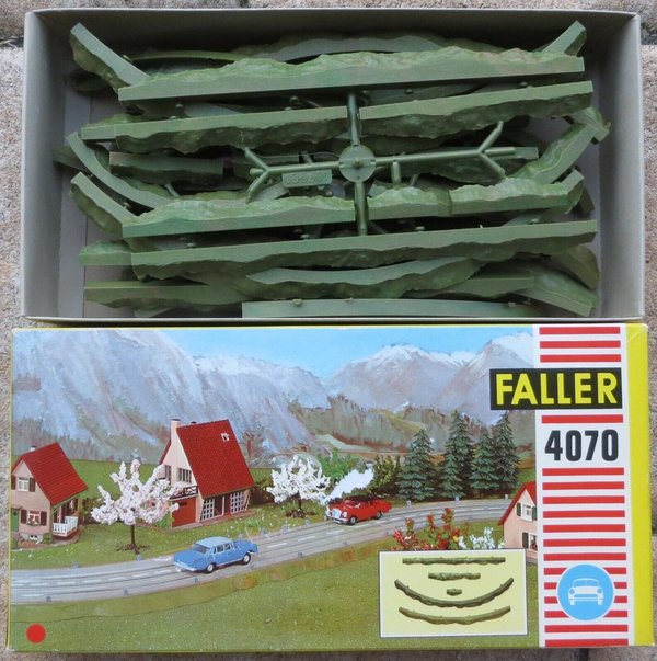 Faller AMS 4070 -- Fahrbahnböschung-Set in OVP, 60er Jahre Spielzeug (RPS370)