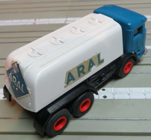 Faller AMS 5780 ~~ ARAL Tanklastwagen mit LKW Verkehrsgetriebe, 60er Jahre Spielzeug (EBS288)