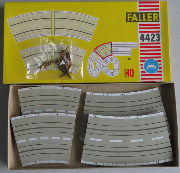 Faller AMS 4423 ~ 2 x 22 Grad + 2 x 23 Grad in OVP, 60er Jahre Spielzeug (DBW263)