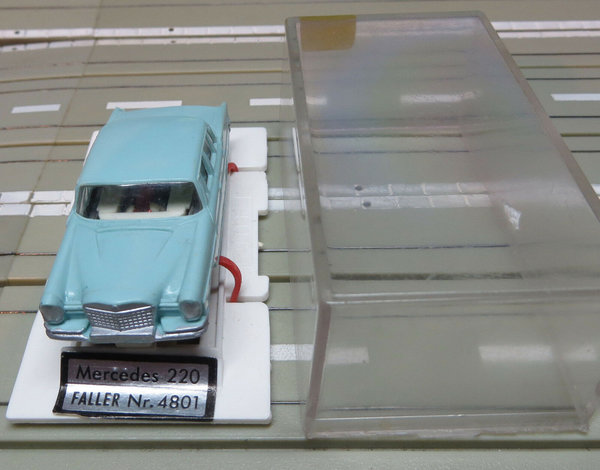Faller AMS ~~ Mercedes 220 mit Blockmotor in OVP, 60er Jahre Spielzeug (EBS430)