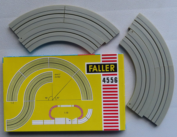 Faller AMS 4556 -- einspurige Kurven in OVP, 60er Jahre Spielzeug #DEZ1831