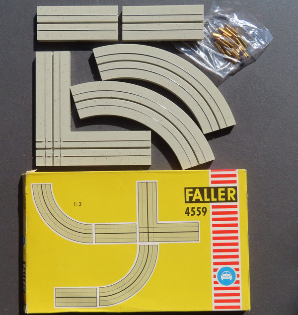 Faller AMS 4559 - einspuriges Kreuzungsset in OVP, 60er Jahre Spielzeug (BNL1413)