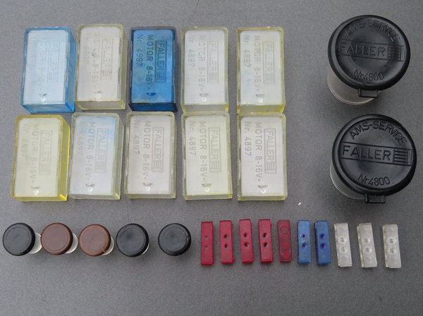 27 Faller AMS Ersatzteilboxen ~ Set aus verschiedenen Kleinteile Behältern (BNL)