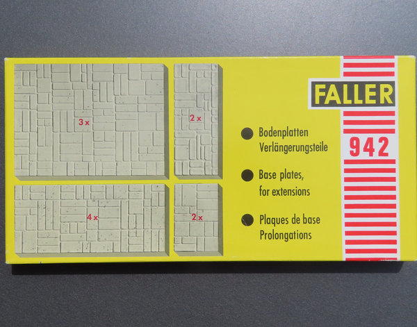 Faller AMS  942 -- Bodenplatten in OVP, 60er Jahre Spielzeug (BNL1511)