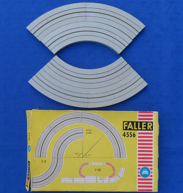 Faller AMS 4556 -- einspurige Kurven in OVP, 60er Jahre Spielzeug (BNL1728)