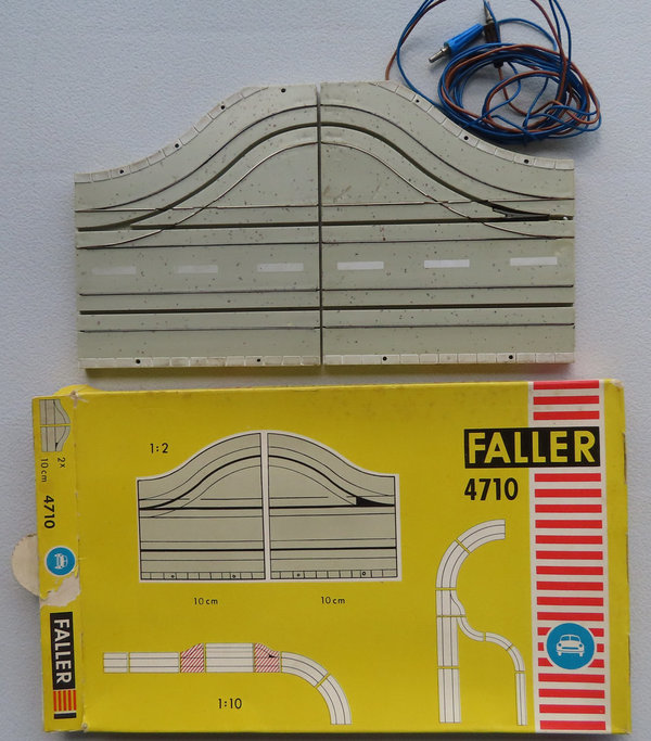 Faller AMS 4710 ~~ Abzweigung 2-spurig/1-spurig in OVP, 60er Jahre Spielzeug #DEZ2263