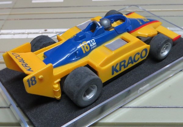Für Slotcar Racing Modellbahn ~~ Formel 1 / Indy mit Tyco Motor in Box (EBS518)
