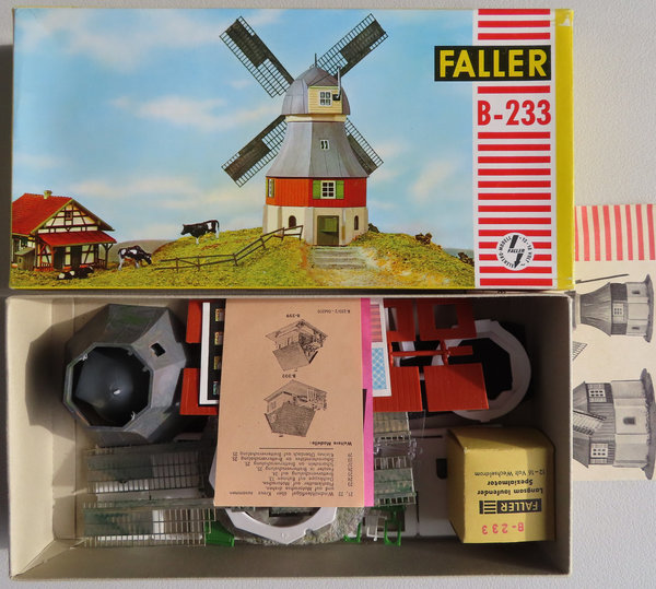 Faller AMS B-233 -- Windmühle in OVP, 60er Jahre Spielzeug (DEZ1151)