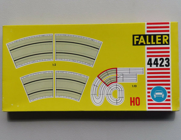 Faller AMS 4423 -- 2 x 22 Grad + 2 x 23 Grad in OVP, 60er Jahre Spielzeug ☺ (BNL1009)