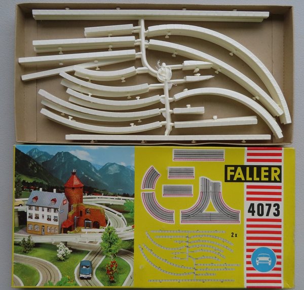 Faller AMS 4073 ~ Randstreifen-Set 1-Spur in OVP, 60er Jahre Spielzeug (DEZ1204)