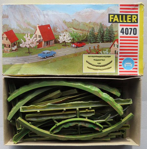 Faller AMS 4070 ~~ Fahrbahnböschung-Set in OVP, 60er Jahre Spielzeug (DEZ1219)