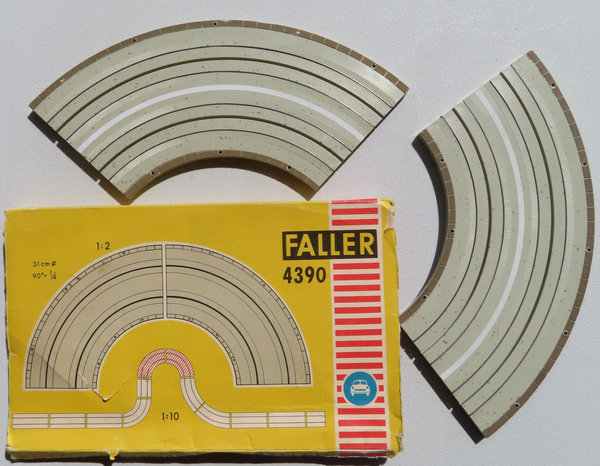 Faller AMS 4390 - 2 x Kurve 90 Grad in OVP, 60er Jahre Spielzeug #DEZ1897