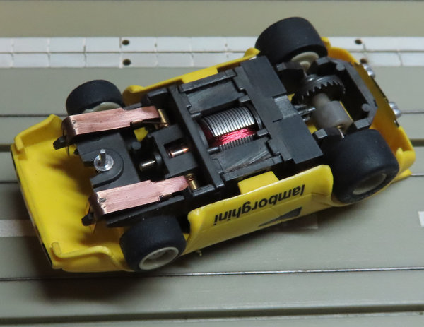 für H0 Slotcar Racing Modellbahn -- Lamborghini von Tyco, 70er Jahre Spielzeug ☺ (DEZ1244)