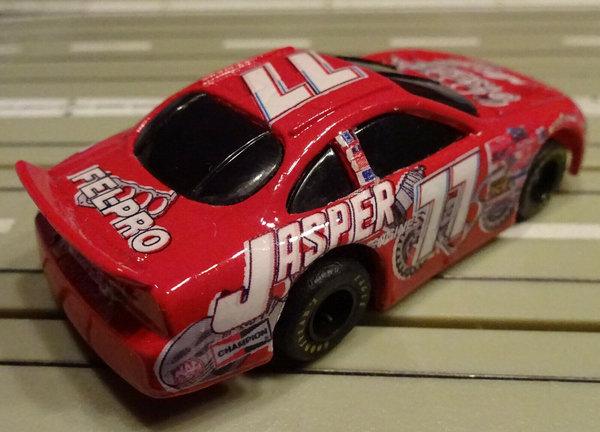 H0 Slotcar Racing Modellbahn -- Ford Nascar *No 17* rot mit Tyco Chassis EBS555