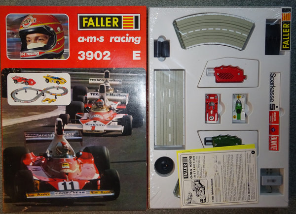 Faller AMS 3902 E ~~ Grundpackung mit 2 AFX Autos in OVP, 70er Jahre Spielzeug ☺ (DEZ1319)