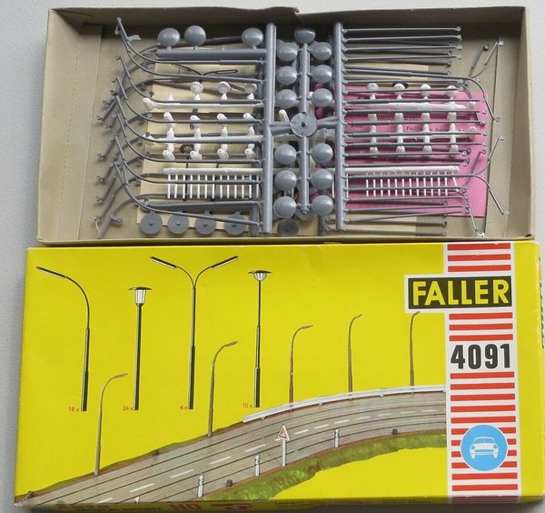 Faller AMS 4091 -- Lampen-Set in OVP, 60er Jahre Spielzeug ☺ (BNL663)