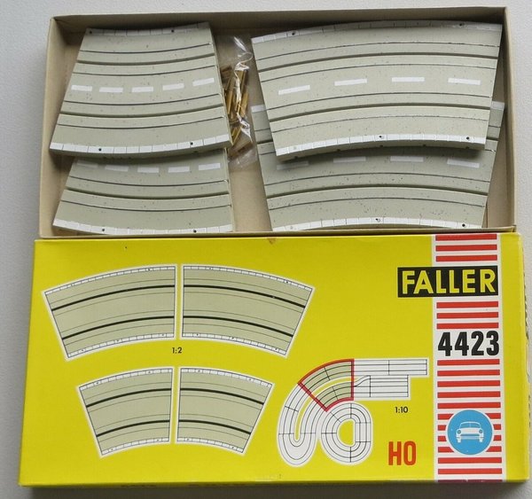 Faller AMS 4423 ~ 2 x 22 Grad + 2 x 23 Grad in OVP, 60er Jahre Spielzeug (BNL657)