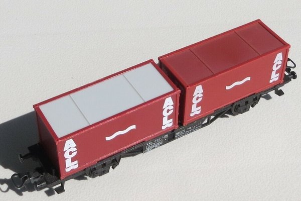 Faller AMS 444 -- Waggon mit Container, 60er Jahre Spielzeug ☺ (BNL626)