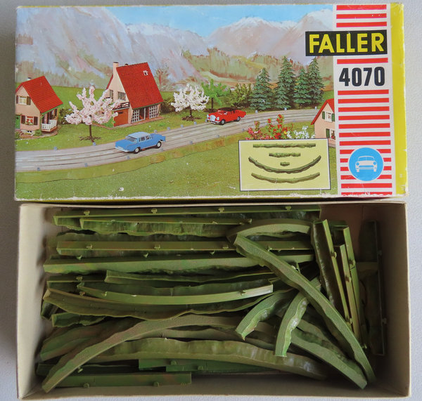 Faller AMS 4070 -- Fahrbahnböschung-Set in OVP, 60er Jahre Spielzeug #DEZ1878
