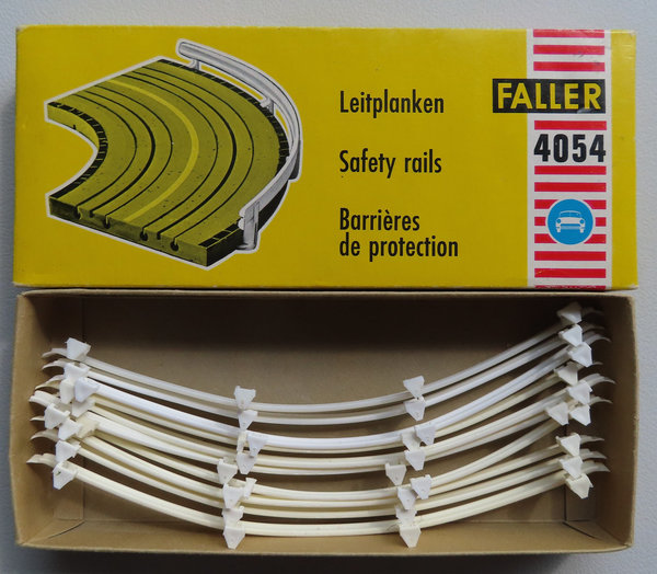 Faller AMS 4054 -- 10 Leitplanken, 60er Jahre Spielzeug #DEZ1955