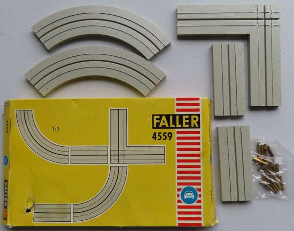 Faller AMS 4559 - einspuriges Kreuzungsset in OVP, 60er Jahre Spielzeug #DEZ1933