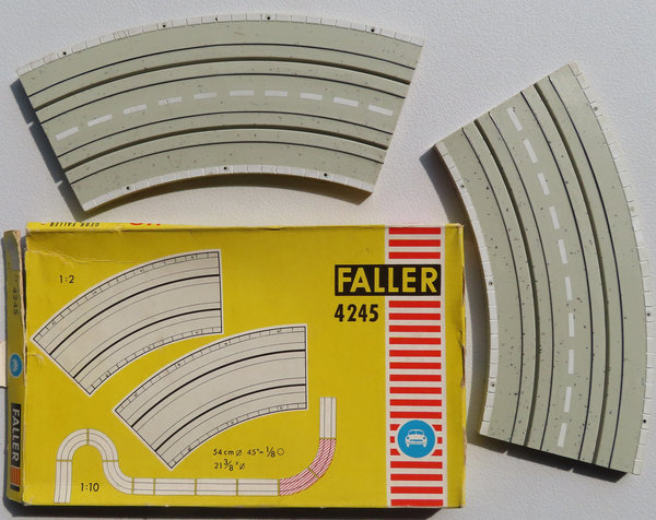 Faller AMS 4245 - 2 x Kurve 45 Grad in OVP, 60er Jahre Spielzeug #DEZ1940