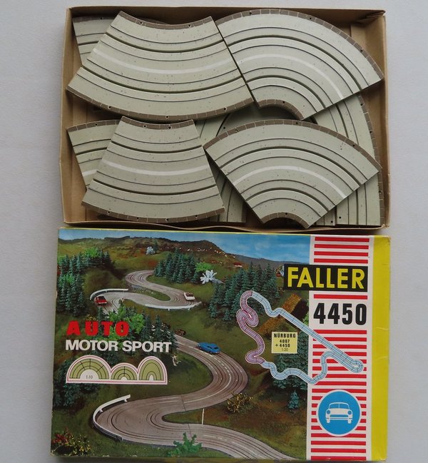 Faller AMS 4450 -- Kurvenset für Nürburgring in OVP, 60er Jahre Spielzeug #DEZ2596